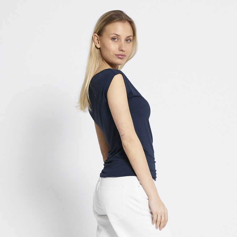 Soft feel top "Livia" Dark Blue